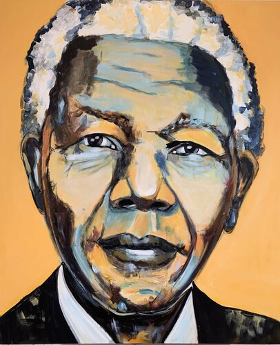 Nelson Mandela. Der lange Weg zur Freiheit par Maria-Isabel Brandis, Peinture en vente sur Singulart