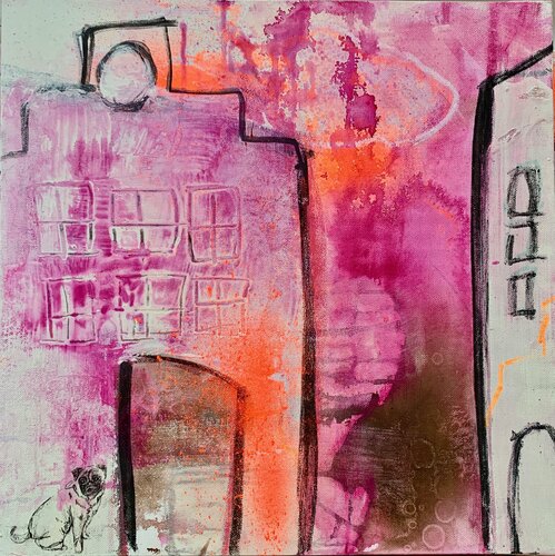 "Auf den Hund gekommen 3" van Maria-Isabel Brandis, Schilderij te koop op Singulart