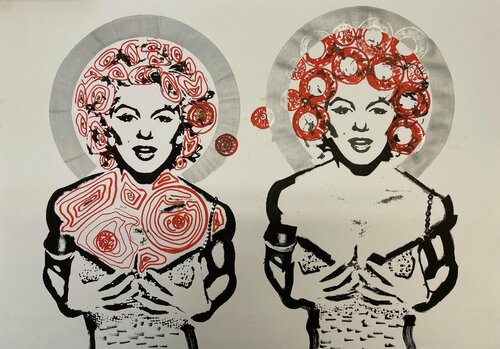 Marilyns Doppelleben van Maria-Isabel Brandis, Tekening te koop op Singulart