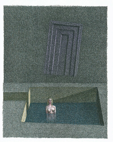 La piscina di Gastone Cecconello, Disegno in vendita su Singulart