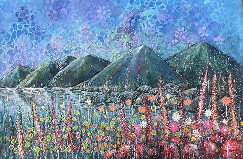 Mountain florals von Jacob Kwesi Bennett, Malerei kaufen auf Singulart