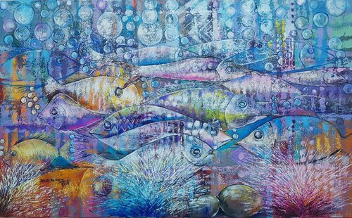 Ocean Dwellers  1 von Jacob Kwesi Bennett, Malerei kaufen auf Singulart