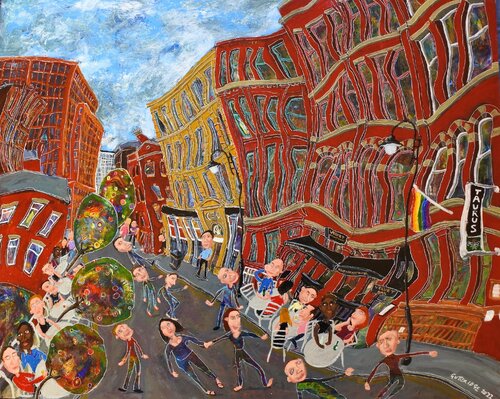 Canal St., Manchester, No. 4 van Michael Gutteridge, Schilderij te koop op Singulart