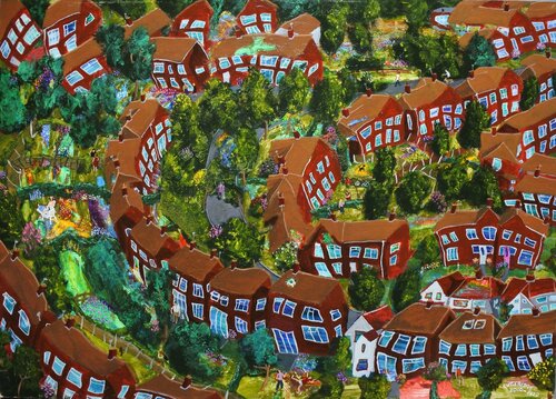 Some Suburbia van Michael Gutteridge, Schilderij te koop op Singulart