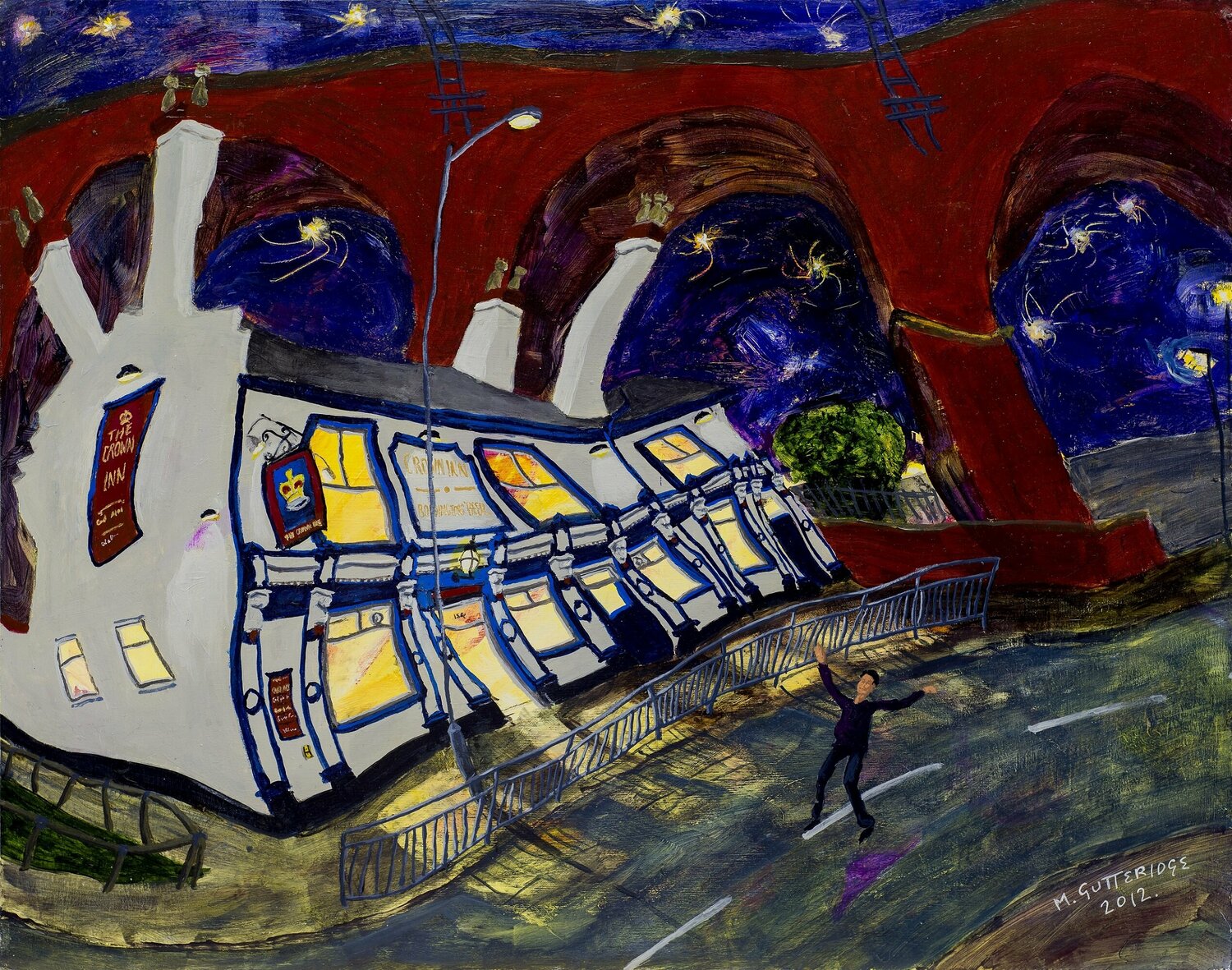 The Crown Inn Pub, at Night Michael Gutteridge
