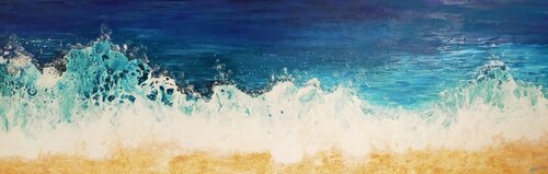 VAGUE BLEUE by Joëlle Darmon, Painting for Sale on Singulart