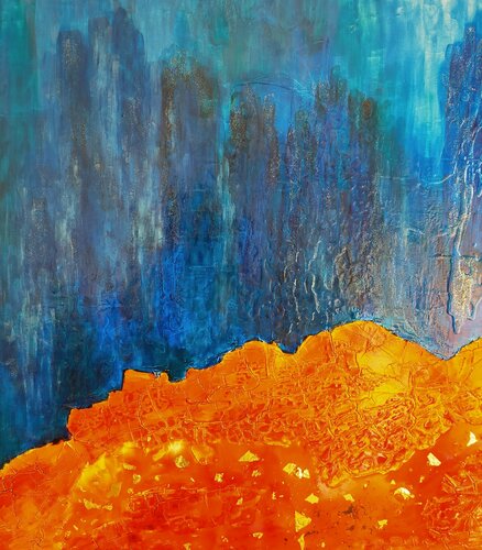 FUSION SOUS L'OCEAN di Joëlle Darmon, Pittura in vendita su Singulart
