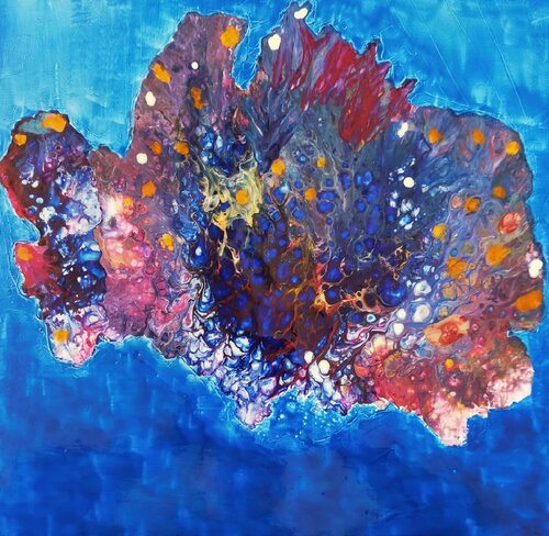 RECIF CORALLIEN by Joëlle Darmon, Painting for Sale on Singulart