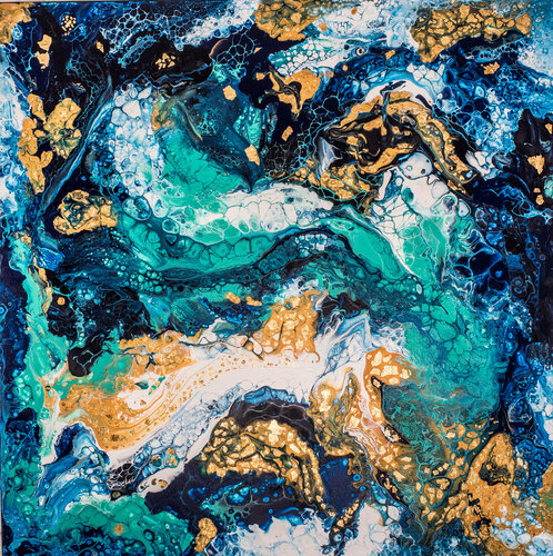 OCEAN VU DU CIEL di Joëlle Darmon, Pittura in vendita su Singulart