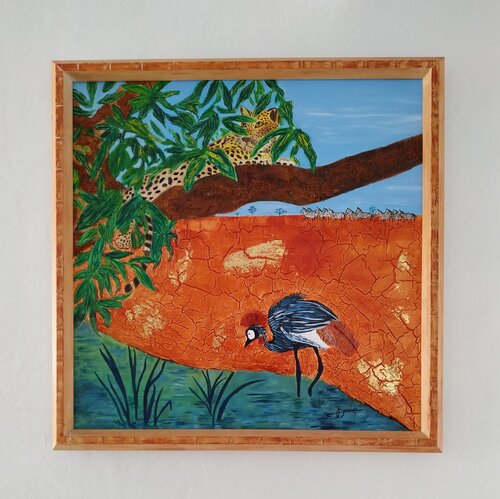 LE GUEPARD van Joëlle Darmon, Schilderij te koop op Singulart