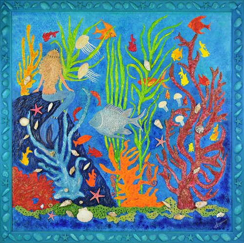 LA SIRENE by Joëlle Darmon, Painting for Sale on Singulart
