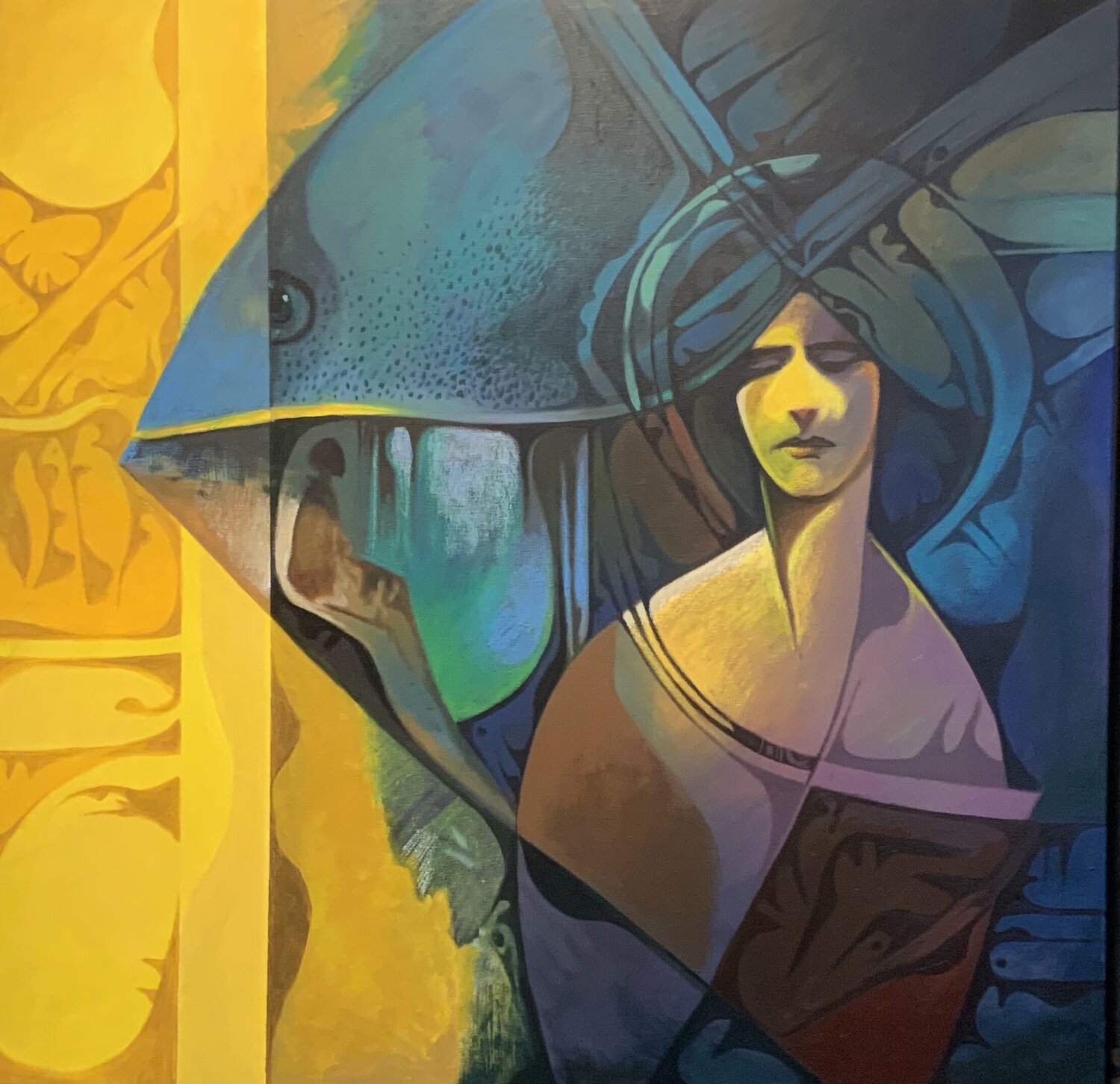 On the doorstep of a dream Magdy El Kafrawy Dipinto originale in vendita