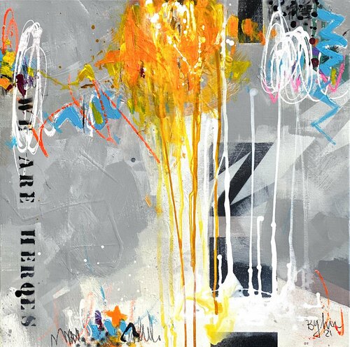 We are heroes VIII van Bea Schubert, Schilderij te koop op Singulart