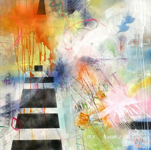 My home and my heart IX van Bea Schubert, Schilderij te koop op Singulart