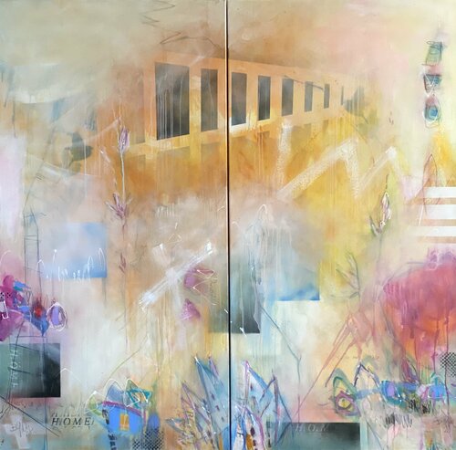 There is no place like Home (diptychon) di Bea Schubert, Pittura in vendita su Singulart