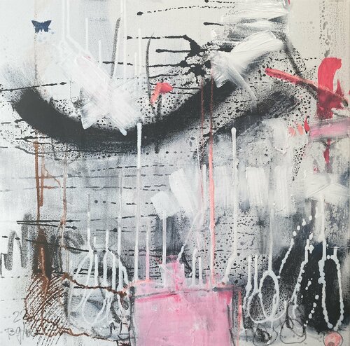 Butterfly No.1 #pink di Bea Schubert, Pittura in vendita su Singulart