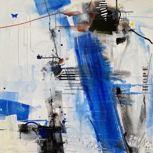 Butterfly No.12  #hope di Bea Schubert, Pittura in vendita su Singulart