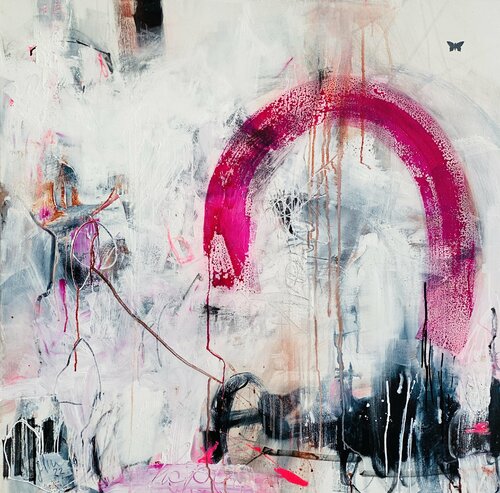 Butterfly No.3    #hope XL di Bea Schubert, Pittura in vendita su Singulart