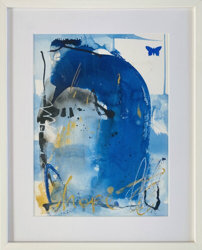Butterfly No.13  #hope  (framed) di Bea Schubert, Opera su carta in vendita su Singulart