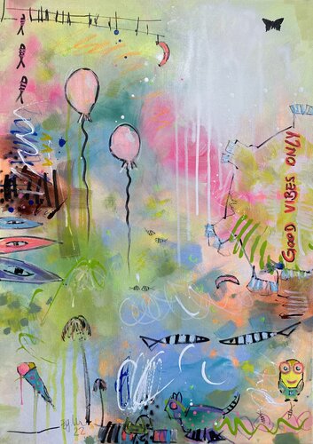 Good vibes only No.2 par Bea Schubert, Peinture en vente sur Singulart