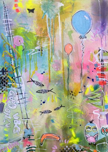 Good vibes only No.9 par Bea Schubert, Peinture en vente sur Singulart