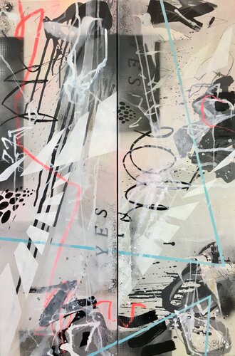 YES I - inspired by Yoko Ono by Bea Schubert, 회화 for Sale on Singulart