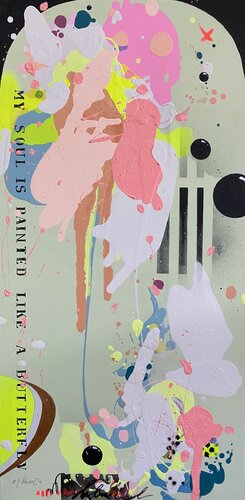 My soul is painted like a butterfly par Bea Schubert, Peinture en vente sur Singulart