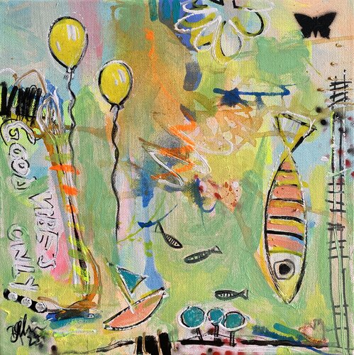 Good vibes only No.13 di Bea Schubert, Pittura in vendita su Singulart