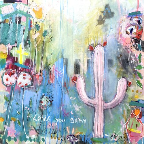 Love you, baby di Bea Schubert, Pittura in vendita su Singulart
