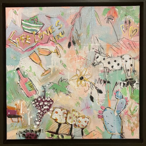 Life loves you No.1/26 framed von Bea Schubert, Malerei kaufen auf Singulart