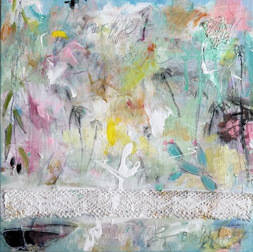 Make your life a paradise No.2 (framed) by Bea Schubert, Painting for Sale on Singulart