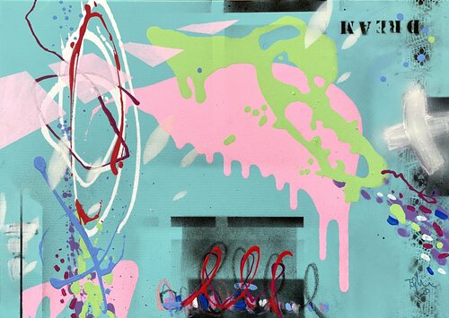 dream XIX  #pinkmakeshappy di Bea Schubert, Pittura in vendita su Singulart