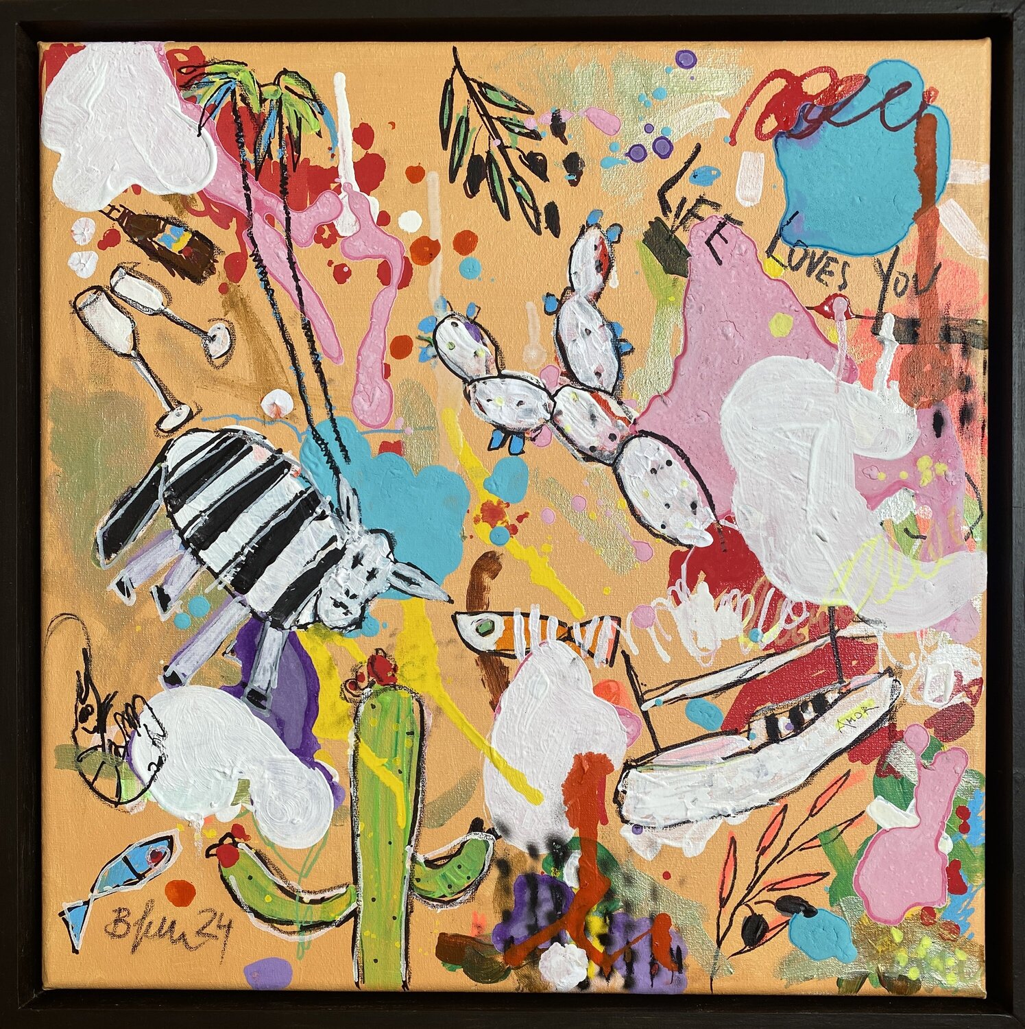 Life Loves You No.4  (framed) Bea Schubert