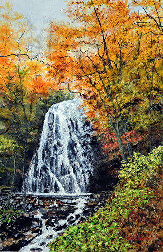 Crabtree Falls van Bill Hudson, Schilderij te koop op Singulart