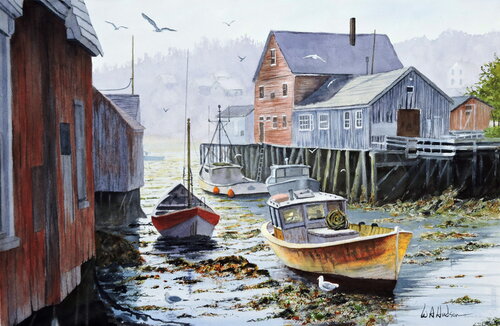 Old Lubec par Bill Hudson, Peinture en vente sur Singulart