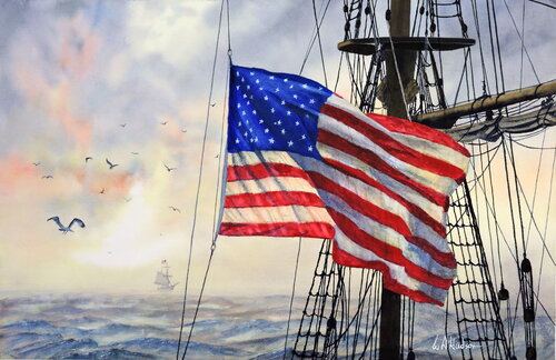 "God Bless America" van Bill Hudson, Schilderij te koop op Singulart