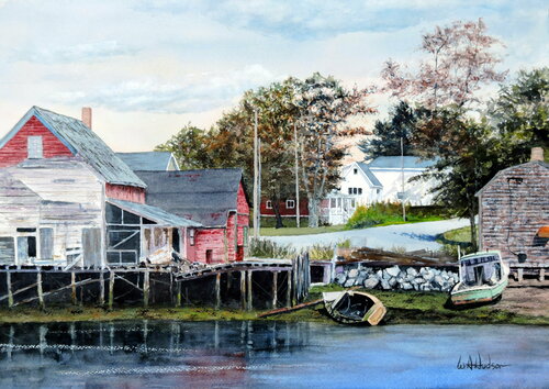 Fish Shacks di Bill Hudson, Opera su carta in vendita su Singulart