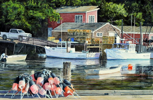 New Harbor von Bill Hudson, Werk auf Papier kaufen auf Singulart