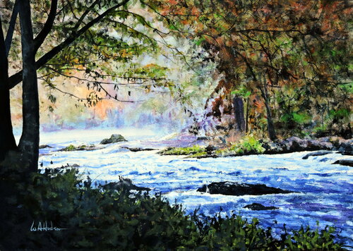 Rippling Waters van Bill Hudson, Werk op papier te koop op Singulart