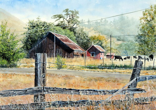 Simpler Times van Bill Hudson, Werk op papier te koop op Singulart