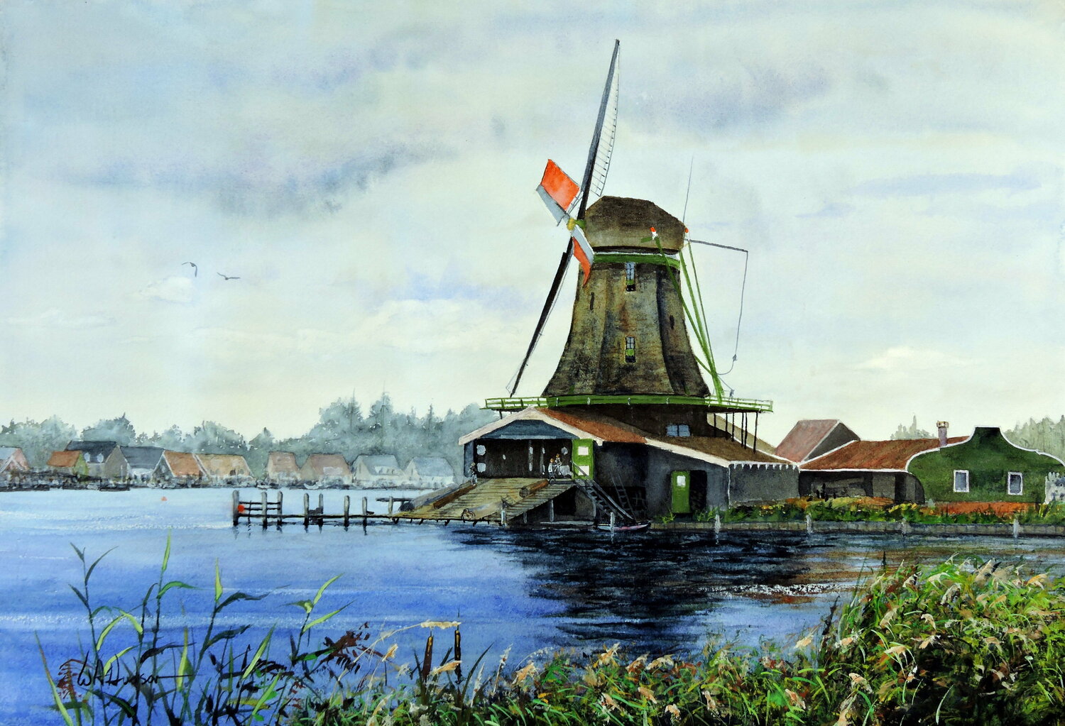 Windmill at Zaanse Schans Bill Hudson