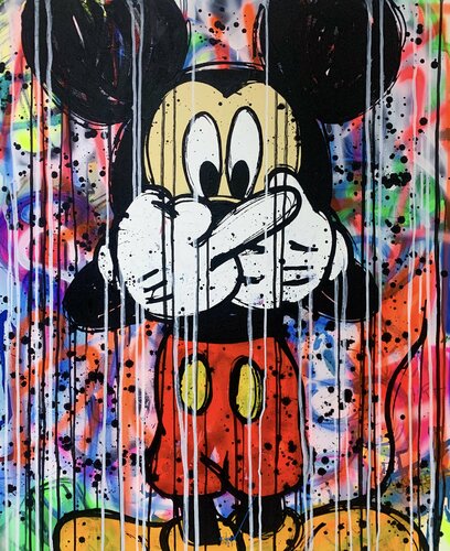 Wear the damn mask van Esteban Vera, Schilderij te koop op Singulart