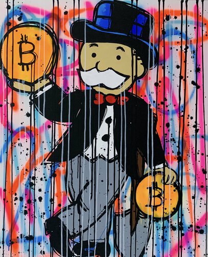 Bitcoin, the origin of everything van Esteban Vera, Schilderij te koop op Singulart