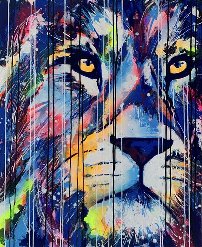 Lion King van Esteban Vera, Schilderij te koop op Singulart