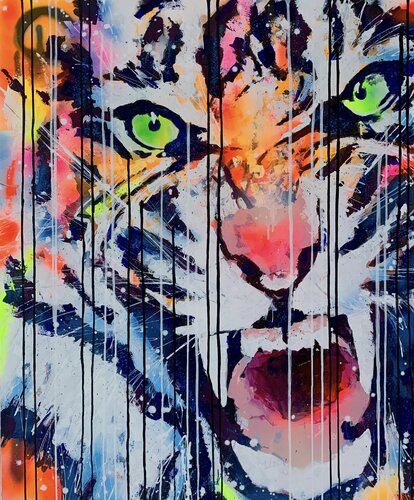 Eye of the Tiger di Esteban Vera, Pittura in vendita su Singulart