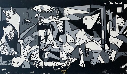 バンクシ-♦️ベトリア-ノ　絵画　現代アート　ダンス　歌う執事　美術品　インテリア バンクシ-♦️ベトリア-ノ 絵画 現代アート ダンス 歌う執事