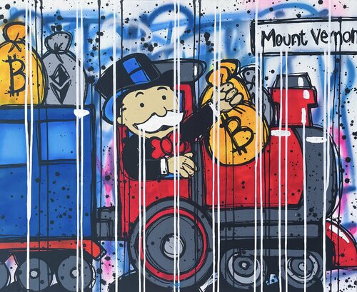 Catching the Train van Esteban Vera, Schilderij te koop op Singulart