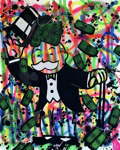 Monopoly Money Bags van Esteban Vera, Schilderij te koop op Singulart