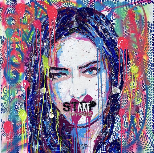 Start anywhere van Esteban Vera, Schilderij te koop op Singulart