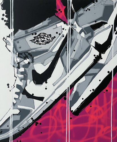 Fly High: The Spirit of the Air Jordan par Esteban Vera, Peinture en vente sur Singulart